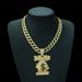 New Hip Hop Full Diamond Cartoon Money Bag Alloy Pendant Trendy Personality Exaggerated Men's Necklace_ipsvogv.com