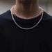 Hip Hop Alloy Diamond Inlaid 9mm Gold Fried Dough Twists Fashionable Exaggerated Men's Necklace Multi Specification_ipsvogv.com