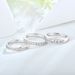 Sterling silver classic retro zircon diamond band ring_ipsvogv.com