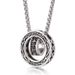 Men's Jewelry Thorn Skull Necklace Men's Double Ring Design Niche All Match Retro Personality Accessory Pendant_ipsvogv.com