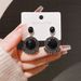 Retro High-grade Fashionable Black Crystal Earrings Exquisite Elegant All-match Design New Fashion Ear Jewelry_ipsvogv.com