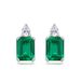 Retro cultivated emerald earrings for women S925 inlaid colored gemstone earrings light luxury noble temperament_ipsvogv.com