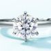 Brilliant Eternal Moissanite Ring S925 Silver Inlaid Moissanite Ring Engagement Simple_ipsvogv.com
