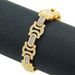 Mighty diamond studded spliced motorcycle punk for men, sparkling pink, cool hip-hop bracelet jewelry_ipsvogv.com