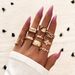 New BabyAngel Deer Horn Style Thorn Leaf Joint Opening Adjustable 9-piece Ring Set_ipsvogv.com