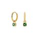 Women's Jewelry S925 Silver Plated With Gold Earrings Fashionable Green Zircon Earrings Niche Versatile Earrings_ipsvogv.com
