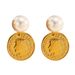 Women’s Jewelry Set Fashion Ins Simple Fashion Small Earrings New Design Sense Money Coin Queen Head Earrings_ipsvogv.com
