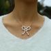 Women's Jewelry Bow Necklace Summer Sweet Light Luxury Style Handmade Pearl Clavicle Necklace_ipsvogv.com