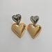 Unisex Fashionable Niche INS Titanium Vintage Large And Small Peach Heart Gold Earrings_ipsvogv.com