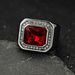 New 316 Stainless Steel Full 3D Colorful Diamond Fashion Personality Men's Ring_ipsvogv.com