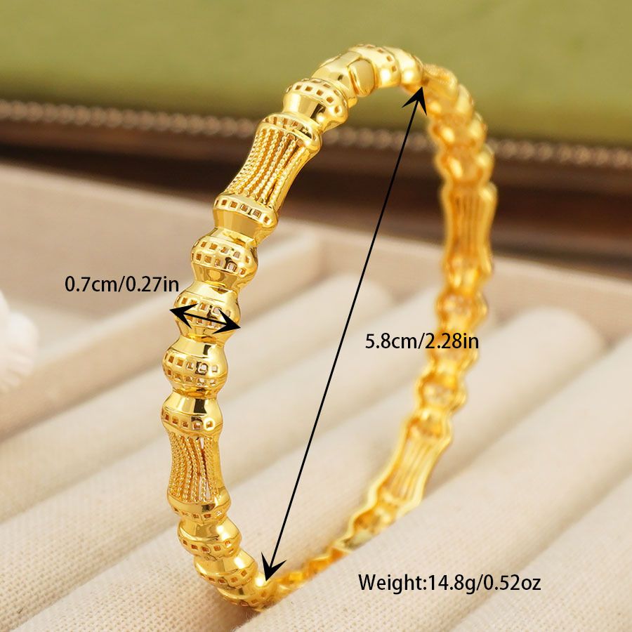 Copper Gold-plated Geometric Hollow Design Women's Bracelet, Bride's Day Wedding Party Gift_ipsvogv.com