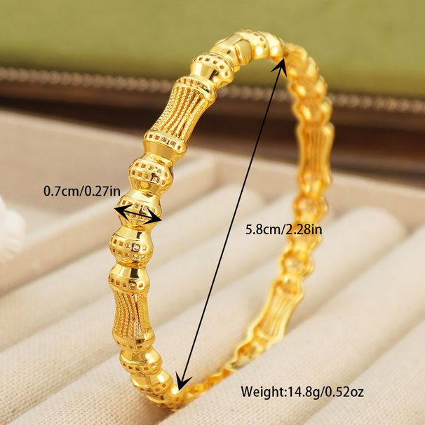 Copper Gold-plated Geometric Hollow Design Women's Bracelet, Bride's Day Wedding Party Gift_ipsvogv.com