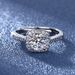 tikto Live S Silver Classic Six Claw One Carat Simulated Diamond Princess Square Bag Movable Ring Female_ipsvogv.com