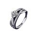 tikto Live Broadcast Hot Sale Three Lives One Carat Moissanite Ring Female Valentine's Day Gift_ipsvogv.com