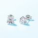 Bright Moissanite Sterling Silver Earrings S925 Silver Claw Inlaid Moissanite Earrings Simple Personality All Match_ipsvogv.com