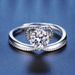 S Pure Silver Jewelry Stone Love Ring D Color 1 Carat Mosang Diamond Platinum Plated Trendy Style Live Broadcast_ipsvogv.com