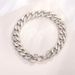 Stylish Gold Bracelet, Men's Hip-Hop Wide Chain, Charming Six-Sided Geometric NK Personality Bracelet_ipsvogv.com