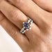 Sanjie Imitates Natural Blue Silver Plated Women's With A Niche And High-end Feel. Ins Diamond Set Zircon Paired Rings_ipsvogv.com
