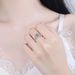 Korean Version Popular Trend Tikto Ice And Snow Queen Zirconium Fashion Women's Ring With Adjustable Opening For Live_ipsvogv.com