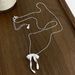 S Brushed Ribbon Pure Silver Necklace Casual And Lively Bowknot Design Personality_ipsvogv.com