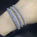 Unisex single row square zircon bracelet for women with full diamonds, adjustable pull out tennis bracelet jewelry_ipsvogv.com