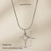 Four-Pointed Star Shell Pendant Necklace - Gold Plated Stainless Steel Clavicle Chain For Women_ipsvogv.com