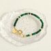 Jewelry & Accessories Niche Green Stone Beaded Necklace Female Fashion Single Loop Spring Buckle Square Brand Letter Bracelet Set_ipsvogv.com