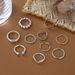 Hot Selling Fashion Pearl Double-layer Opening Wave Fried Dough Twists Combination 10 Piece Set Ring Female_ipsvogv.com