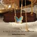 Enamel Butterfly Dreamy And Dynamic Gradient Blue Necklace, Women's Instagram Style, Niche Temperament, High-end_ipsvogv.com