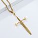 Retro knight ancient sword weapon cross necklace sword self defense spike titanium steel pendant functional jewelry_ipsvogv.com