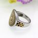 Hot Sale Antique Titanium Steel Ring Hat Shaped Dot Color Separation Retro Statement Ring_ipsvogv.com