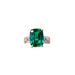 8 Carat Emerald Cultivated Carbon Diamond Set With High Grade S Silver Ring For Dinner Style_ipsvogv.com