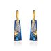 S925 Sterling Silver Sapphire Natural Topaz Earrings Niche Cube Earrings Original Design Colorful Gemstone Earrings For Women_ipsvogv.com