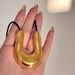 Spot INS Gold Plated Titanium Steel U Shaped Horseshoe Design Exaggerated Drawstring Adjustment Necklace_ipsvogv.com