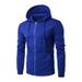 Men's Clothing New Spring and Autumn Style Zipper Hooded Sweatshirt Men's Cardigan Sweatshirt Long Sleeve Solid Color Sweatshirt_ipsvogv.com
