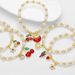 Charm Bracelets AS Jewelry New Fruit Cherry Grape Pendant Bracelet Pearl Gold Plated Bracelet Hand Jewelry Brm75_ipsvogv.com