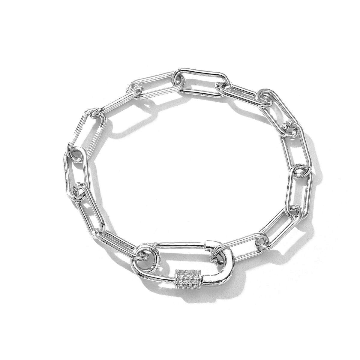 Women's Jewelry Micro Inlaid Pin Chain Necklace Bracelet Hip Hop Fashion Jewelry_ipsvogv.com