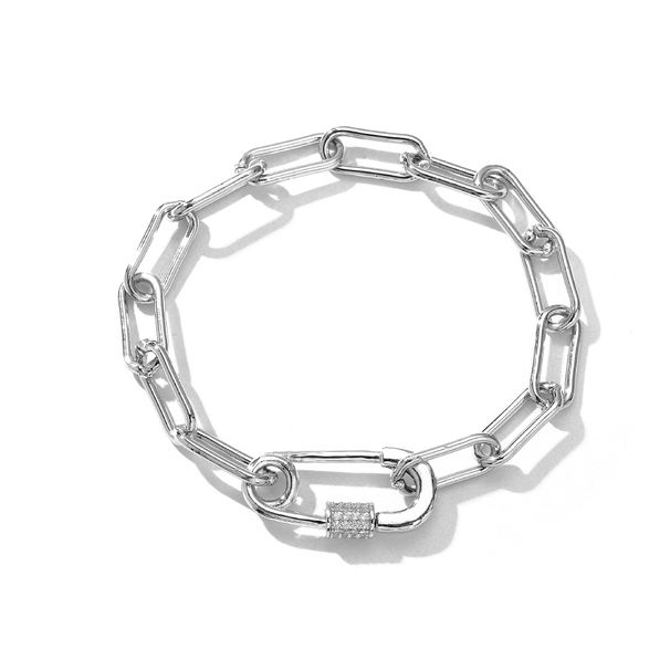 Women's Jewelry Micro Inlaid Pin Chain Necklace Bracelet Hip Hop Fashion Jewelry_ipsvogv.com