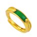 Vietnam Gold Plated 3D Color Green Enamel Colored Drip Glue Men's And Women's Fashion Strip Open Ring_ipsvogv.com