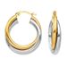 Women's Jewelry Brass With Real Gold Plating Simple Glossy Two Color Double Layer Fashionable Ladies' High End Earrings_ipsvogv.com