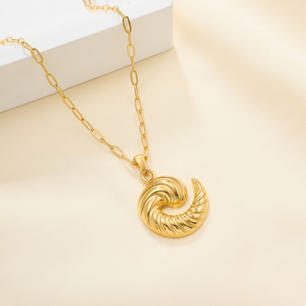 Women's Jewelry Fashion Niche Clavicle Necklace Starfish Pendant Gold Stainless Steel Thread Circle Pendant Necklace_ipsvogv.com