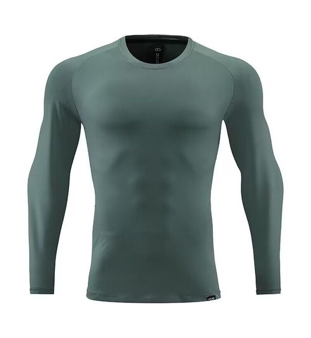 Men's Clothing Long-Sleeved Sports T-Shirt Running Quick-Drying Tights Fitness Breathable Training Outdoor Clothing Round Neck Sweatshirt_ipsvogv.com