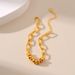 Color preserving Metal Abacus Bead Bracelet Handmade K Gold Plated O shaped Chain Light Luxury Style Bracelet_ipsvogv.com