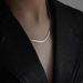 Niche High-end Texture Neutral Blade Snake Bone Necklace Plain Chain Summer Men's And Women's Ins Necklaces Do Not Fade_ipsvogv.com