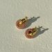Fashionable Niche INS Retro Polished Color Round Detachable Earrings_ipsvogv.com