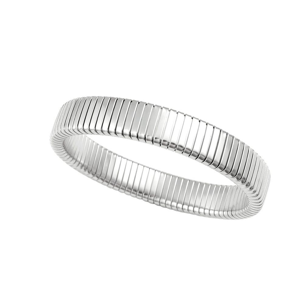 Wemen's Jewelry Popular Titanium Steel Gold Textured Bracelet Plain Ring Bracelet_ipsvogv.com
