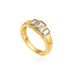 Women’s Jewelry Set Fashionr Retro Light Luxury Vacuum Plated Gold Inlaid Zircon Ring Versatile Niche Design Ring_ipsvogv.com