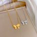 【 Full Body Titanium Steel 】 Simple Bowknot Temperament And Personality Are Extremely Simple. Real Gold Necklace In The_ipsvogv.com