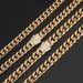 Men's Jewelry Zircon Spring Buckle Titanium Steel Necklace Jewelry Stainless Steel Cuban Chain Men's Hip Hop Necklace_ipsvogv.com