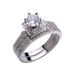 Sanjie's New Simulated Zircon Hearts And Eight Arrows Ring For Women's Fashion Full Diamond Engagement Set_ipsvogv.com